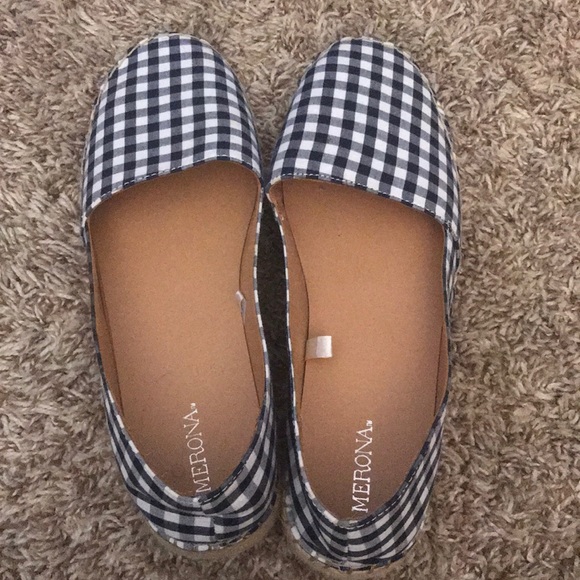 Merona Shoes - Women’s Marona gingham check slip ons size 8.5